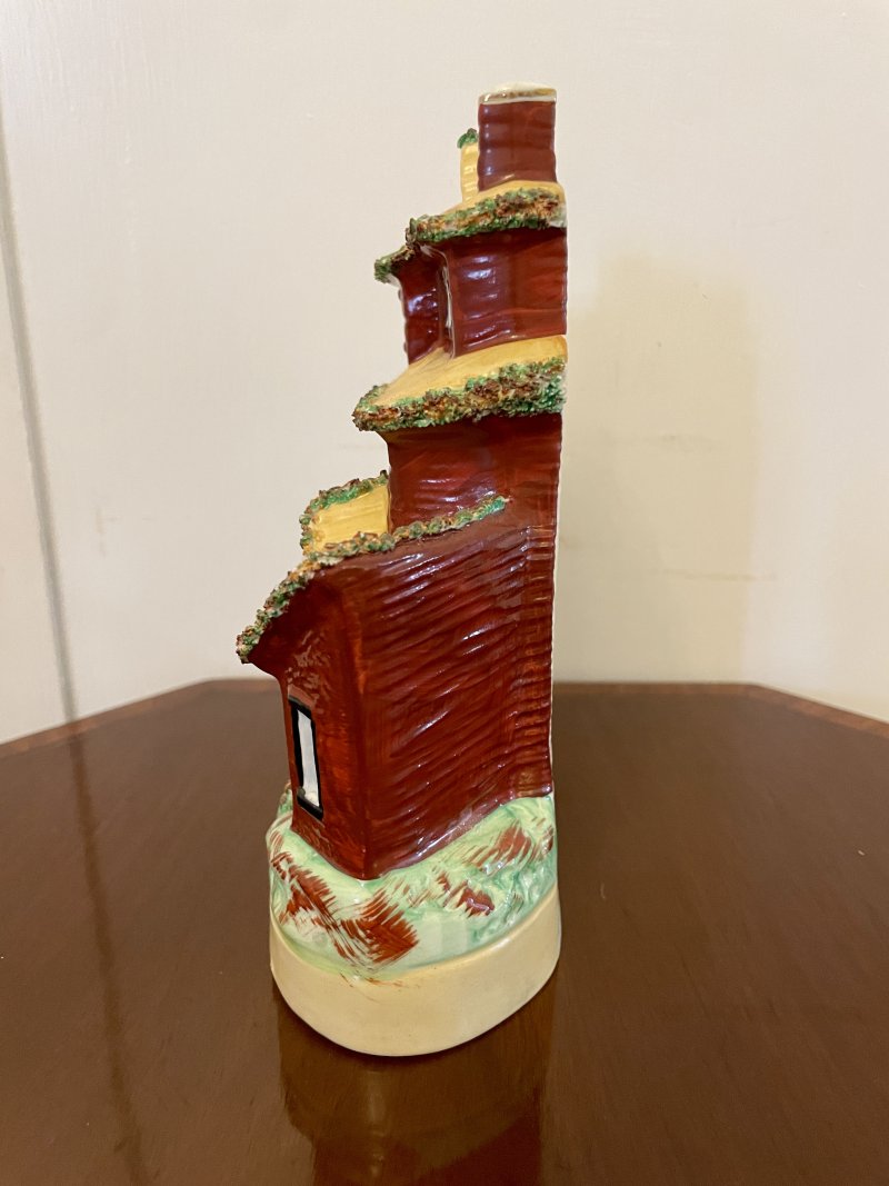 Antique Victorian Staffordshire Flatback House - Image 3